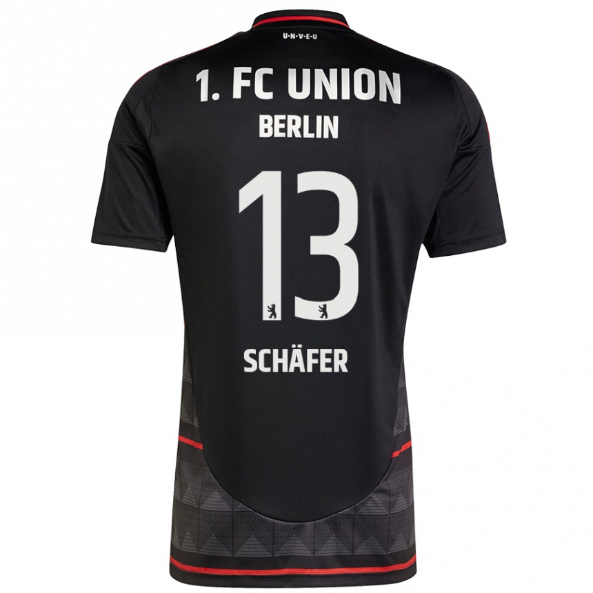 Kids Football András Schäfer #13 Black Away Jersey 2024/25 T-Shirt Uk