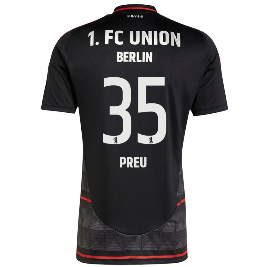 Kids Football David Preu #35 Black Away Jersey 2024/25 T-Shirt Uk