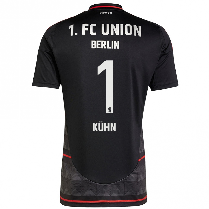 Kids Football Samuel Kühn #1 Black Away Jersey 2024/25 T-Shirt Uk