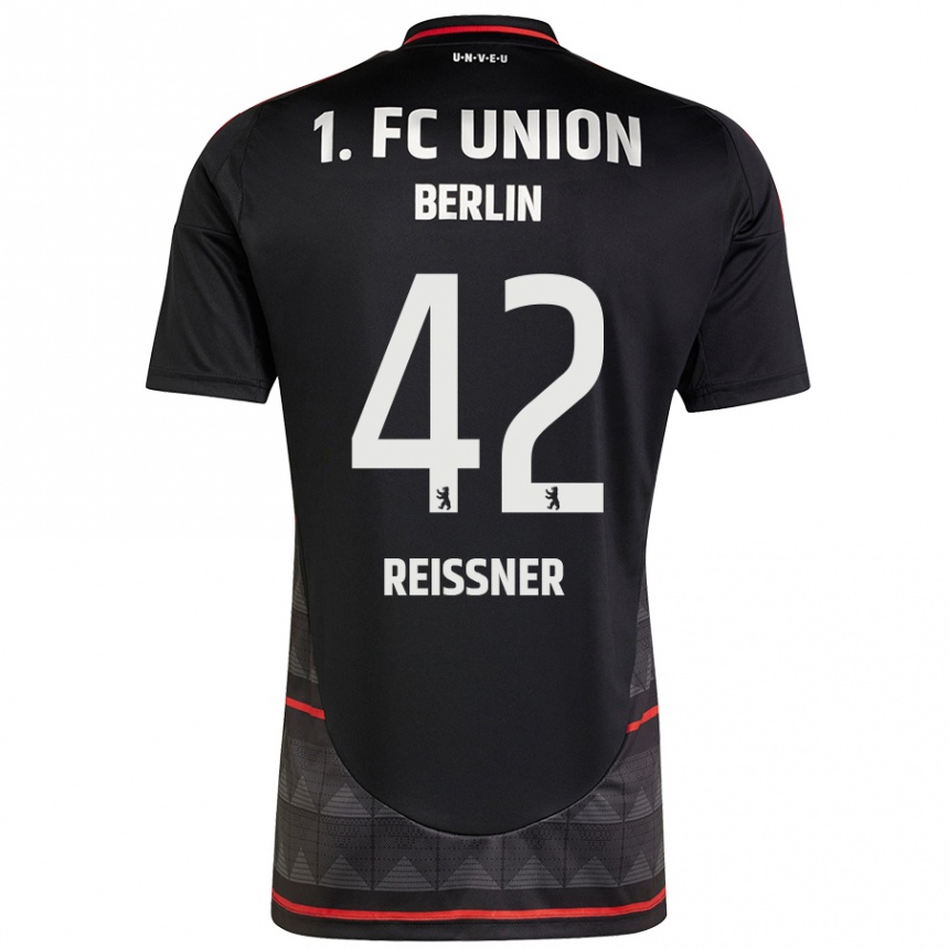 Kids Football Naika Reissner #42 Black Away Jersey 2024/25 T-Shirt Uk