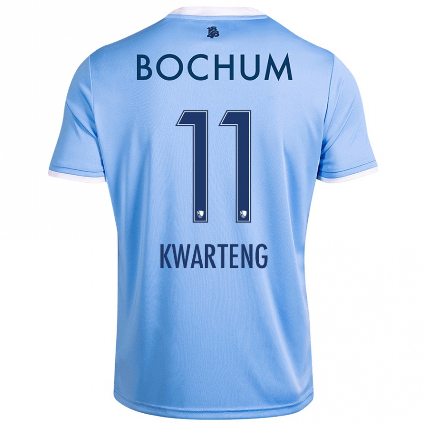 Kids Football Moritz-Broni Kwarteng #11 Sky Blue Away Jersey 2024/25 T-Shirt Uk