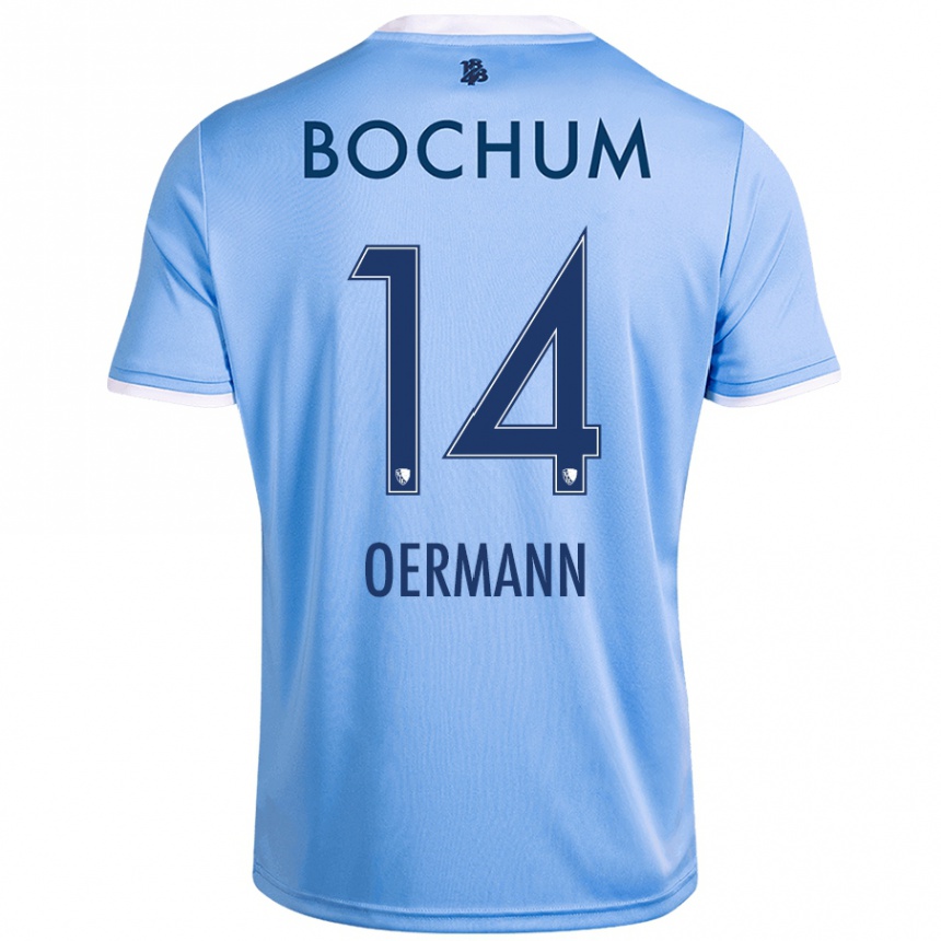 Kids Football Tim Oermann #14 Sky Blue Away Jersey 2024/25 T-Shirt Uk