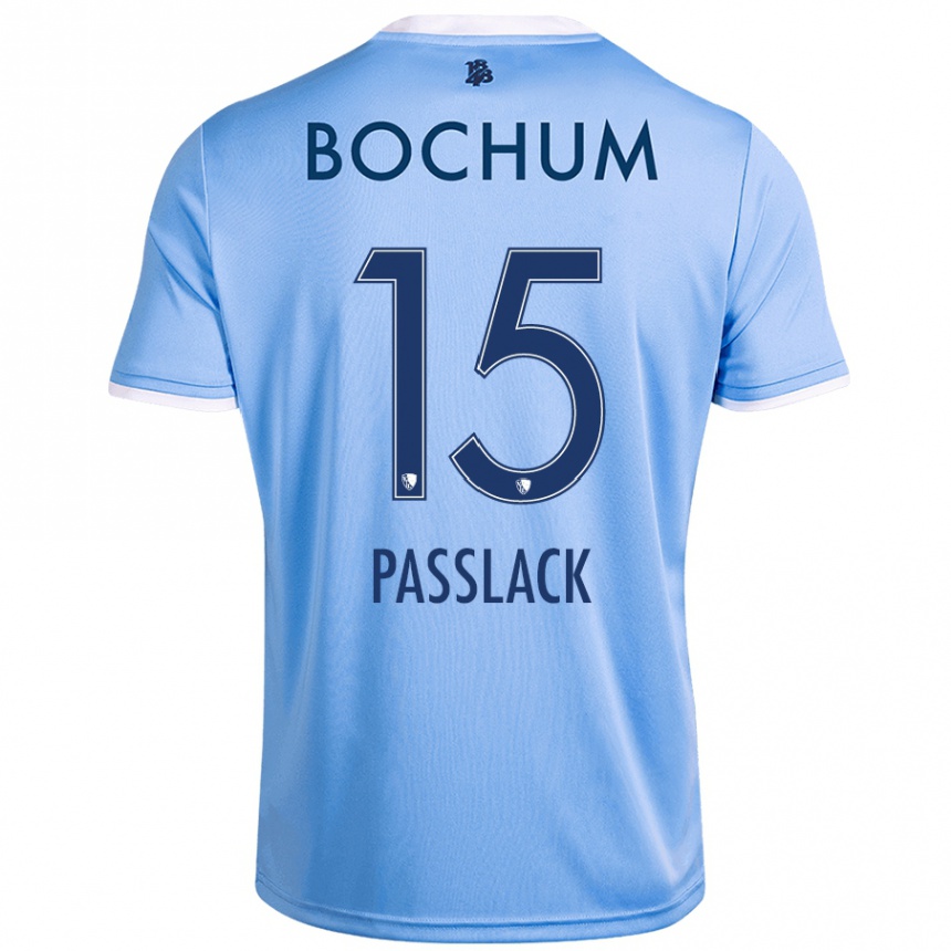 Kids Football Felix Passlack #15 Sky Blue Away Jersey 2024/25 T-Shirt Uk