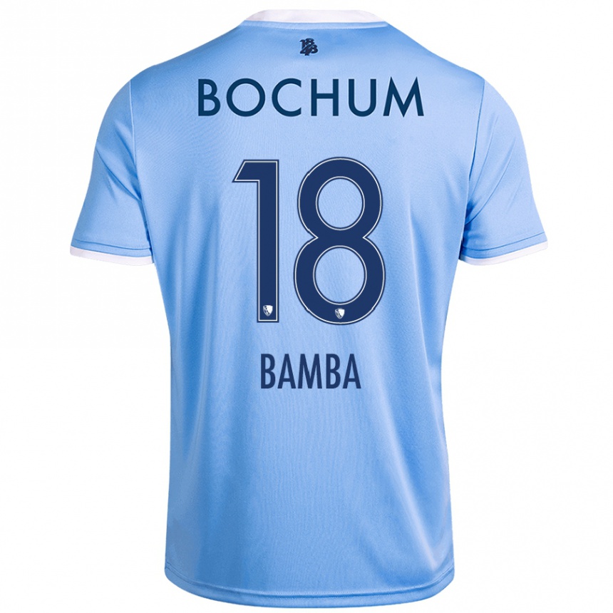 Kids Football Samuel Bamba #18 Sky Blue Away Jersey 2024/25 T-Shirt Uk