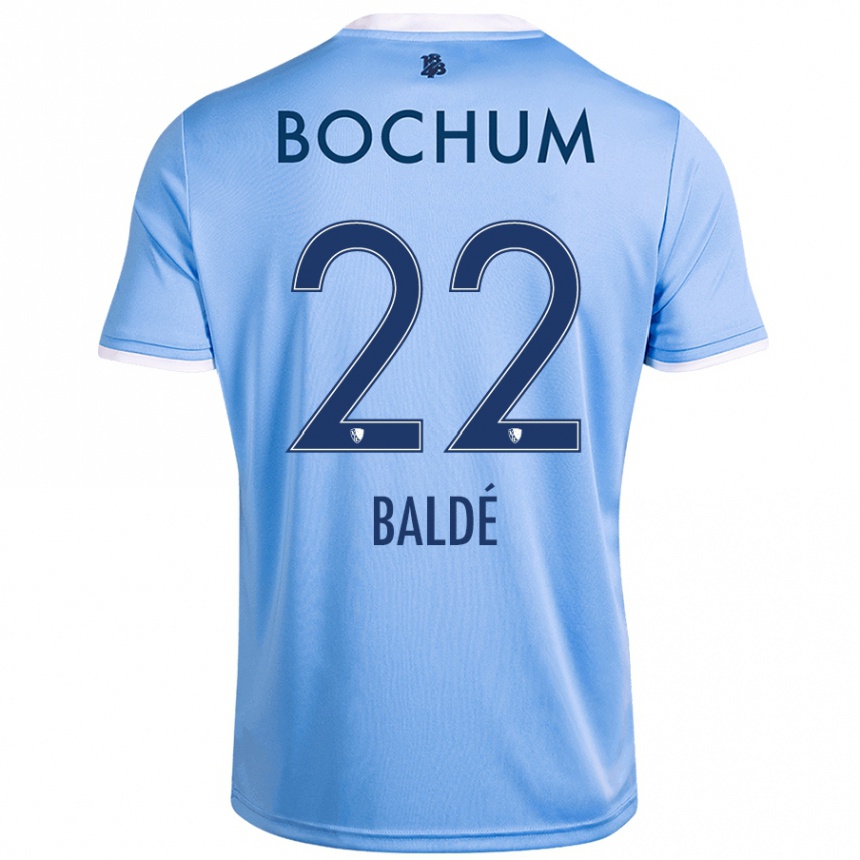 Kids Football Aliou Baldé #22 Sky Blue Away Jersey 2024/25 T-Shirt Uk