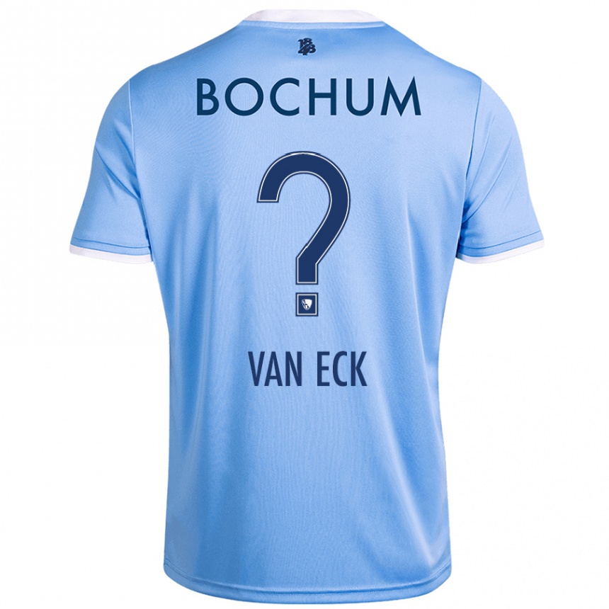 Kids Football Ole Van Eck #0 Sky Blue Away Jersey 2024/25 T-Shirt Uk