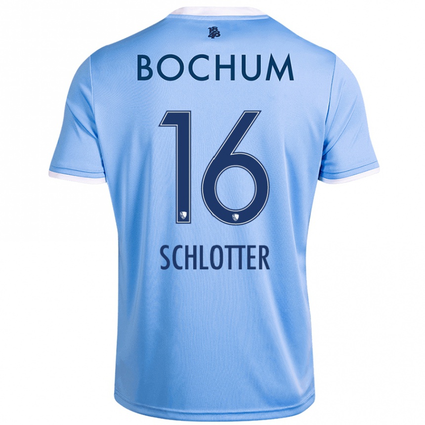 Kids Football Joel Schlotter #16 Sky Blue Away Jersey 2024/25 T-Shirt Uk