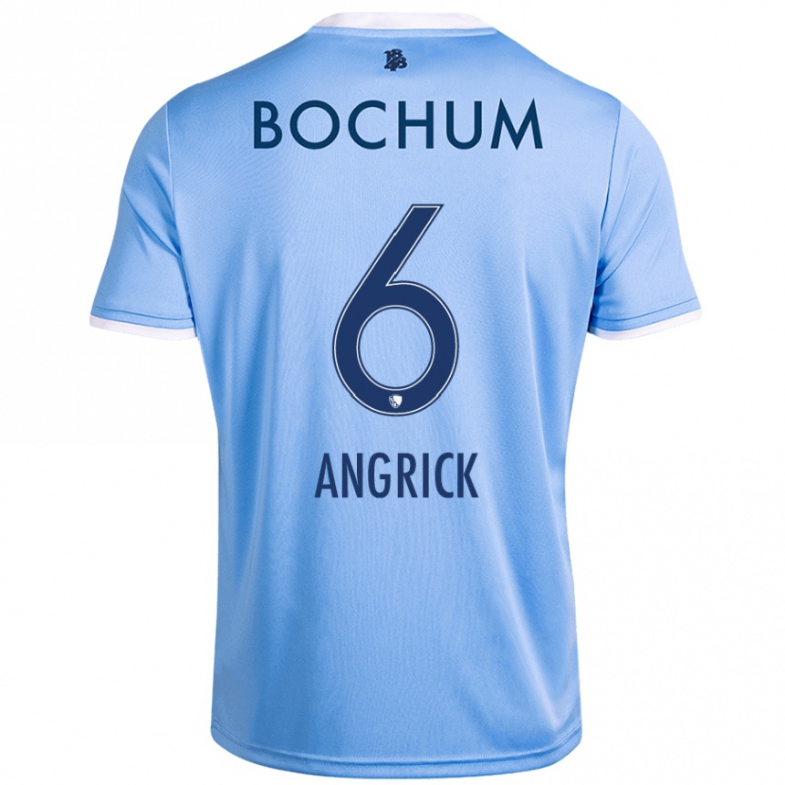 Kids Football Janine Angrick #6 Sky Blue Away Jersey 2024/25 T-Shirt Uk