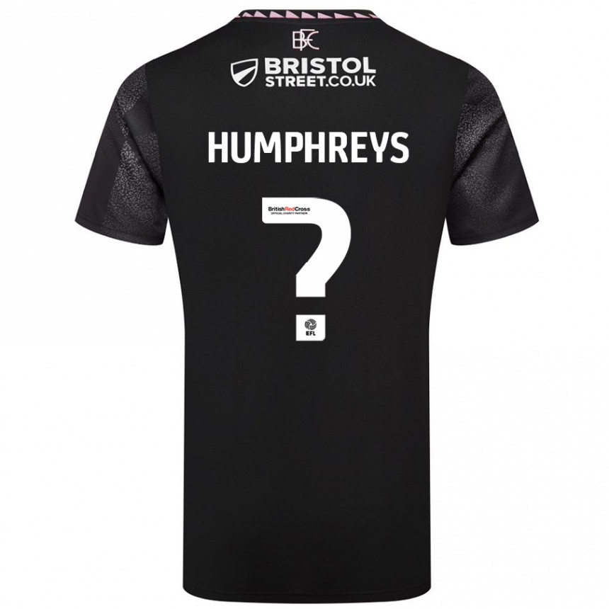 Kids Football Bashir Humphreys #0 Black Away Jersey 2024/25 T-Shirt Uk