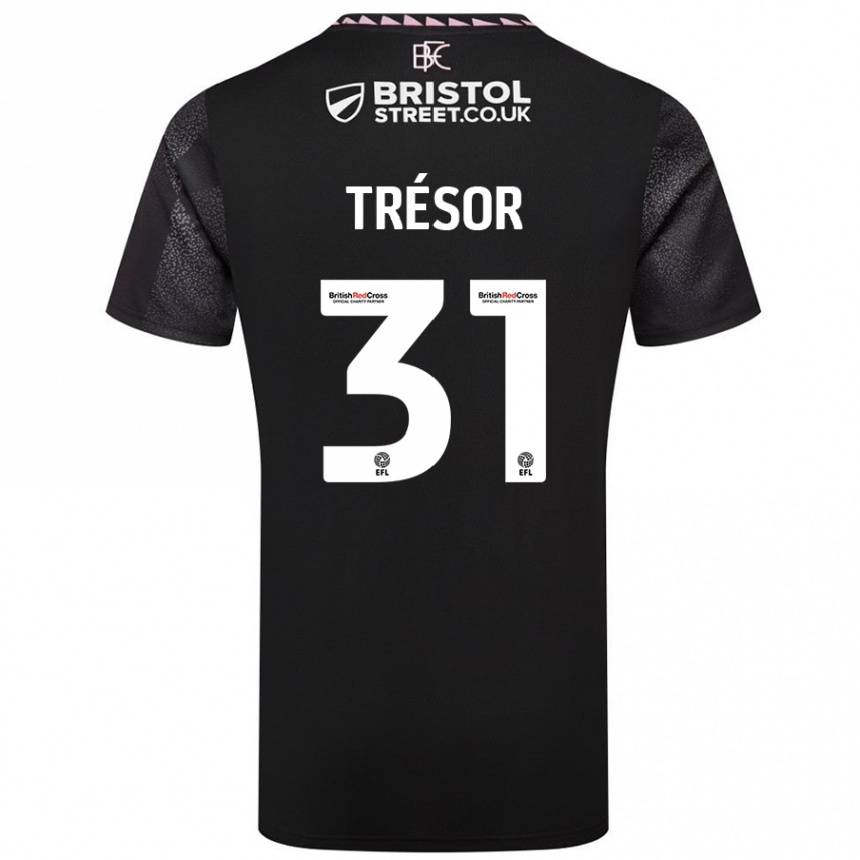 Kids Football Mike Trésor #31 Black Away Jersey 2024/25 T-Shirt Uk