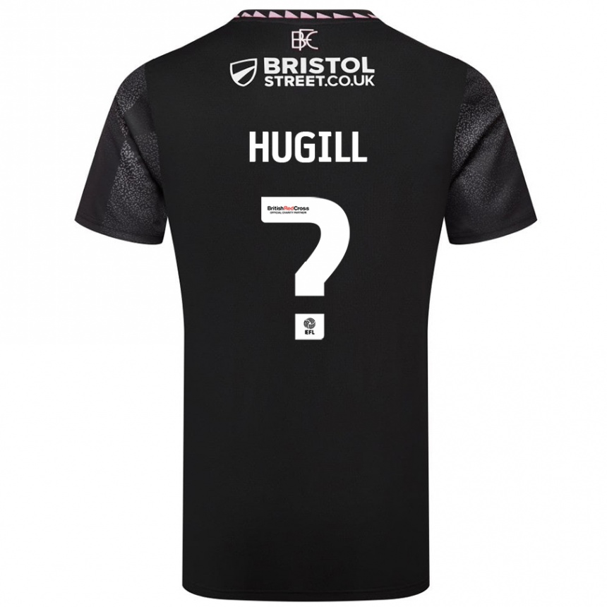 Kids Football Will Hugill #0 Black Away Jersey 2024/25 T-Shirt Uk