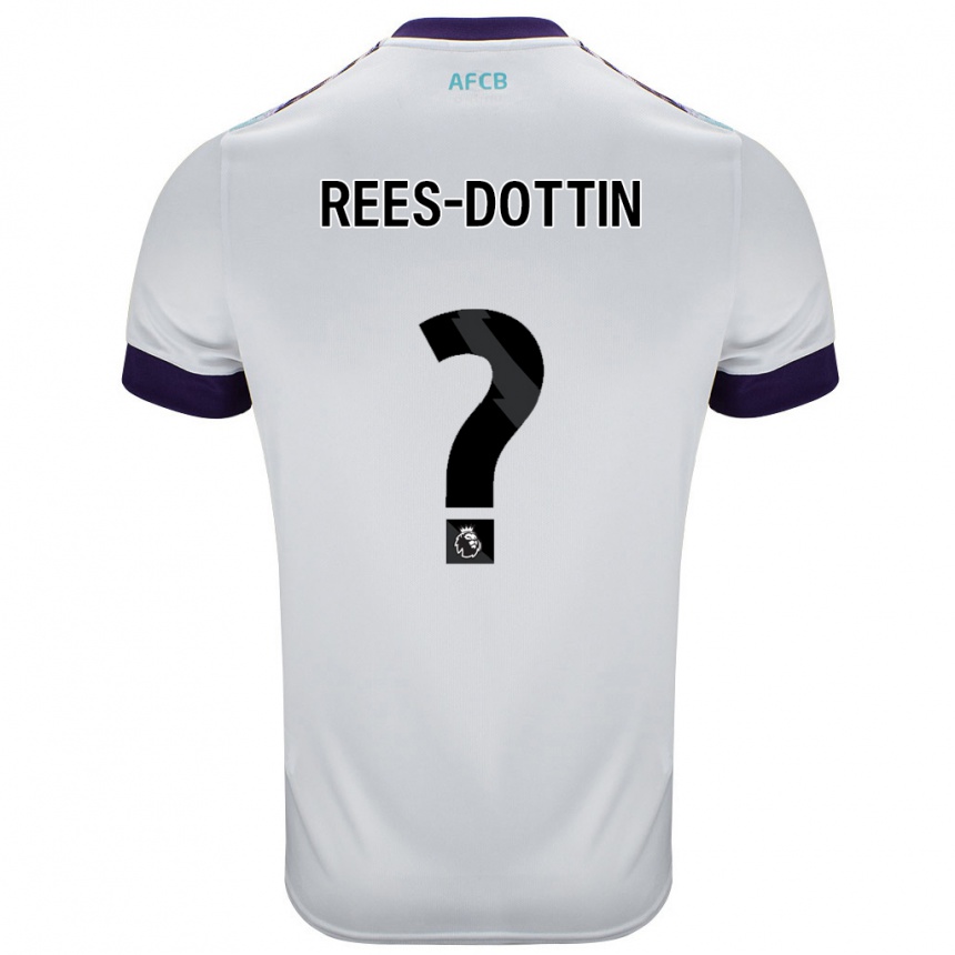 Kids Football Remy Rees-Dottin #0 White Green Purple Away Jersey 2024/25 T-Shirt Uk