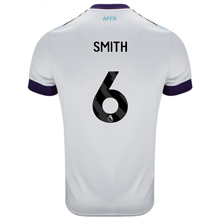 Kids Football Maisy Smith #6 White Green Purple Away Jersey 2024/25 T-Shirt Uk