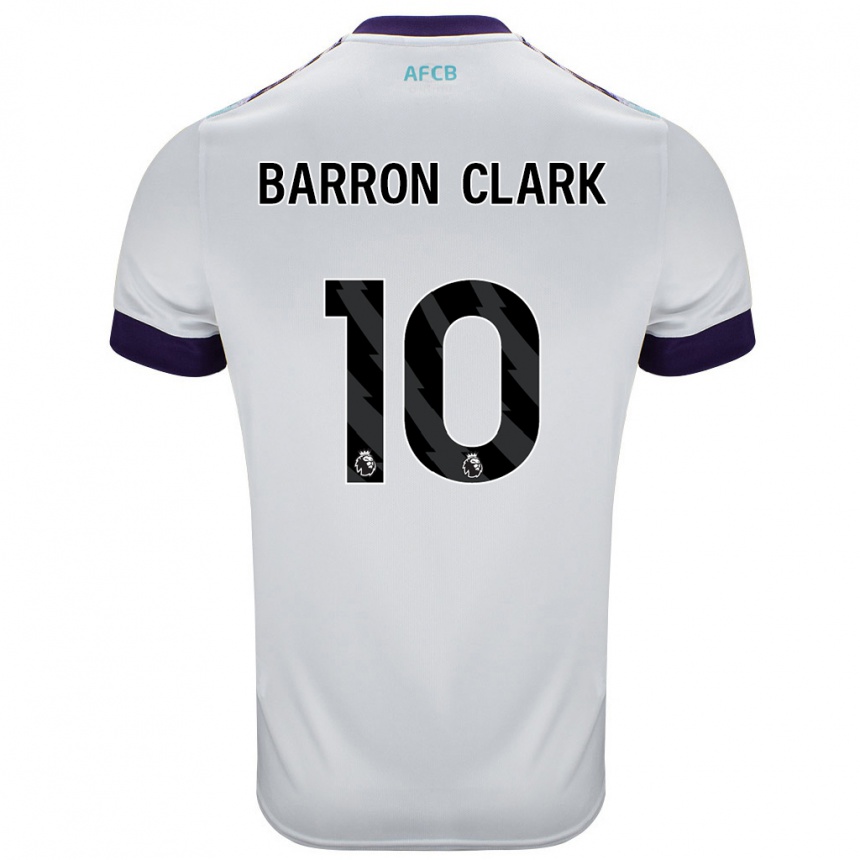 Kids Football Molly Barron-Clark #10 White Green Purple Away Jersey 2024/25 T-Shirt Uk