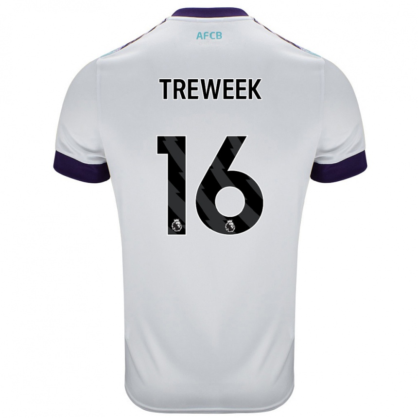 Kids Football Jess Treweek #16 White Green Purple Away Jersey 2024/25 T-Shirt Uk