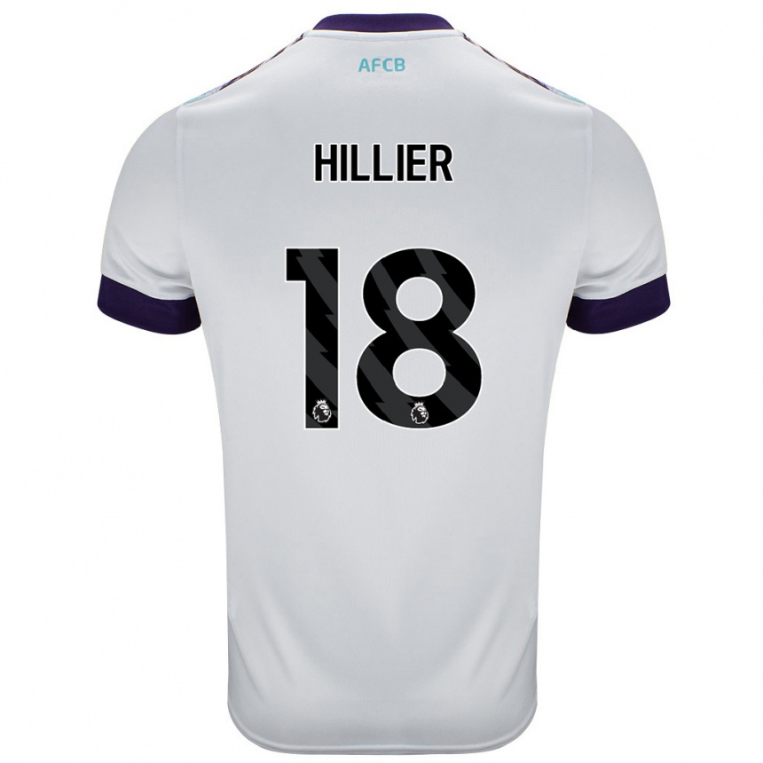 Kids Football Gemma Hillier #18 White Green Purple Away Jersey 2024/25 T-Shirt Uk