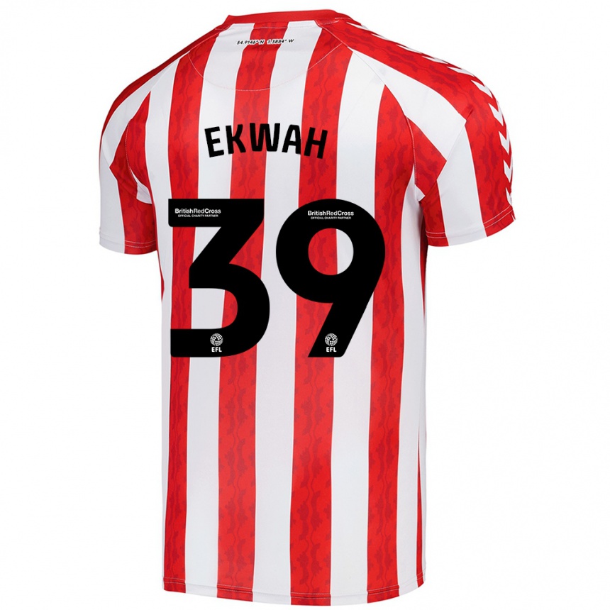 Men Football Pierre Ekwah #39 Red White Home Jersey 2024/25 T-Shirt Uk