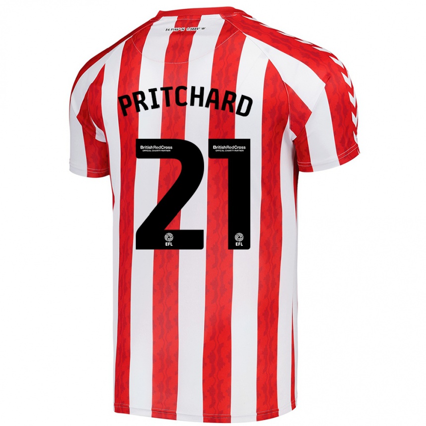 Men Football Alex Pritchard #21 Red White Home Jersey 2024/25 T-Shirt Uk