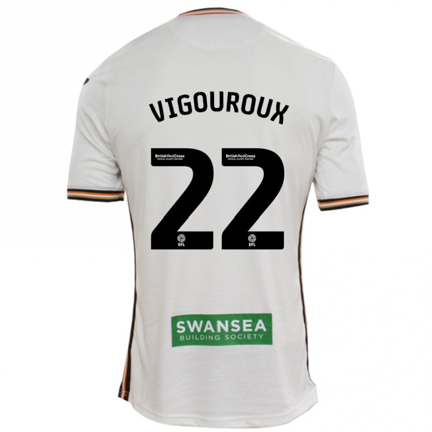 Men Football Lawrence Vigouroux #22 White Home Jersey 2024/25 T-Shirt Uk