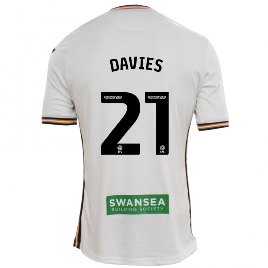 Men Football Laura Davies #21 White Home Jersey 2024/25 T-Shirt Uk