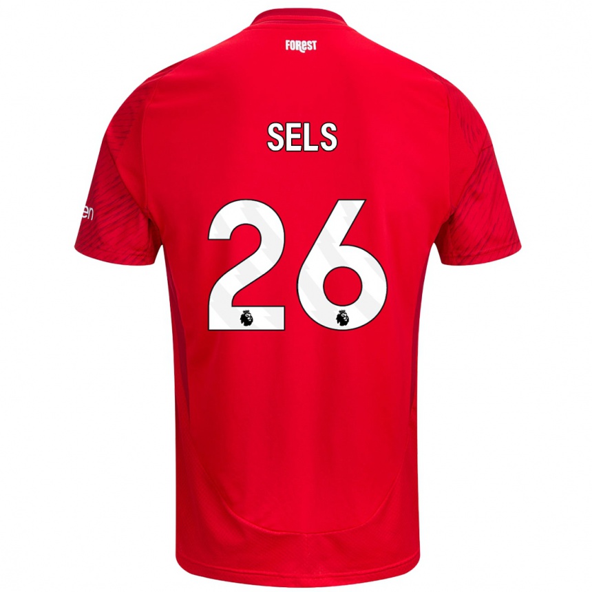 Men Football Matz Sels #26 Red White Home Jersey 2024/25 T-Shirt Uk