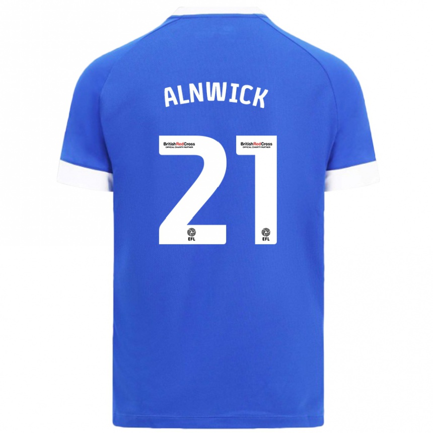 Men Football Jak Alnwick #21 Sky Blue Home Jersey 2024/25 T-Shirt Uk