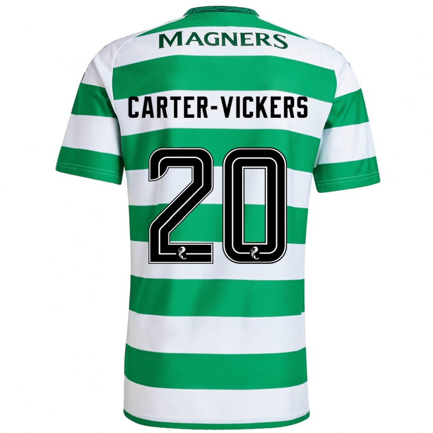 Men Football Cameron Carter-Vickers #20 Green White Home Jersey 2024/25 T-Shirt Uk