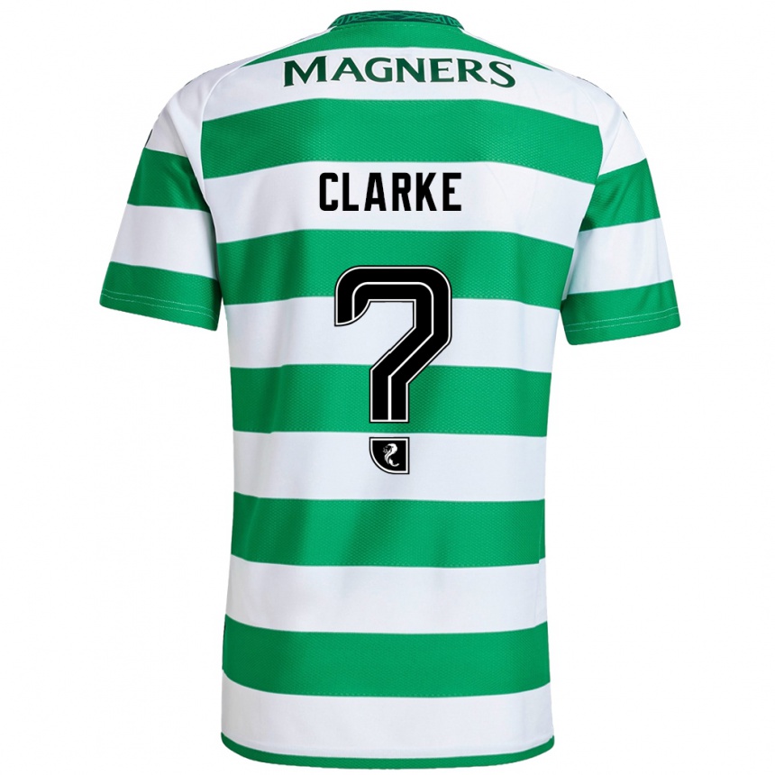 Men Football Josh Clarke #0 Green White Home Jersey 2024/25 T-Shirt Uk