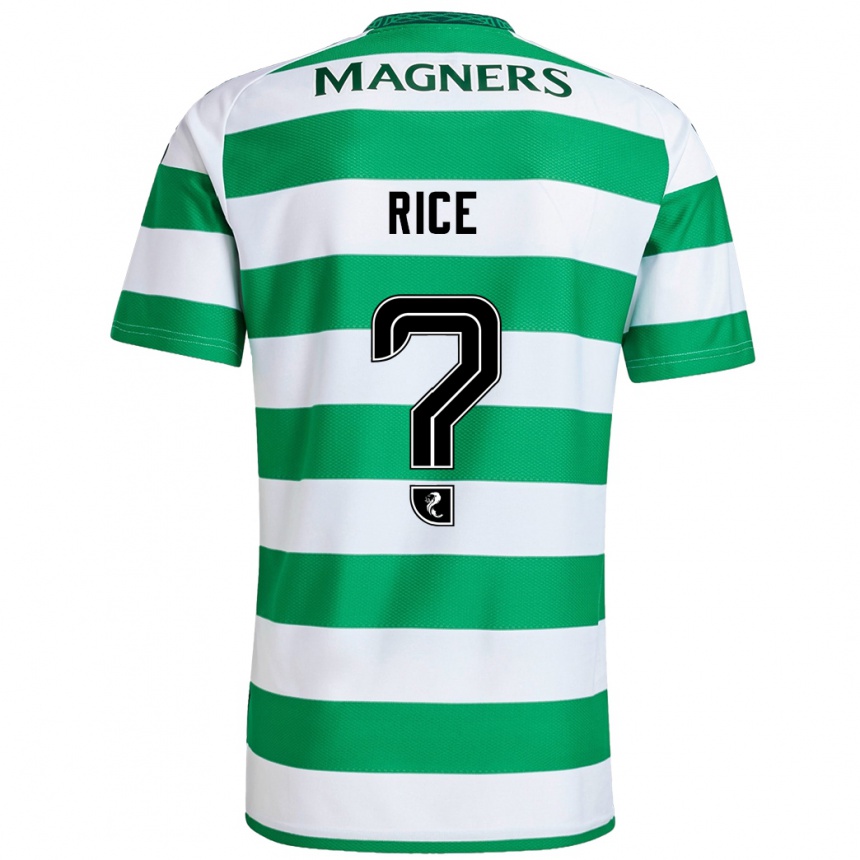 Men Football Aidan Rice #0 Green White Home Jersey 2024/25 T-Shirt Uk