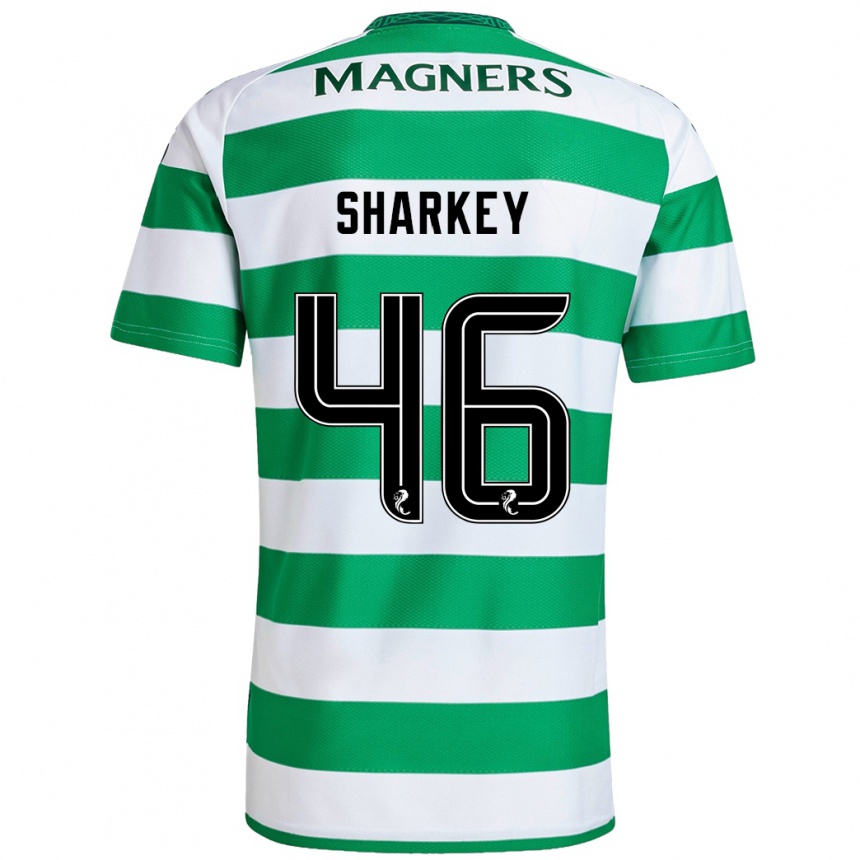 Men Football Amy Sharkey #46 Green White Home Jersey 2024/25 T-Shirt Uk