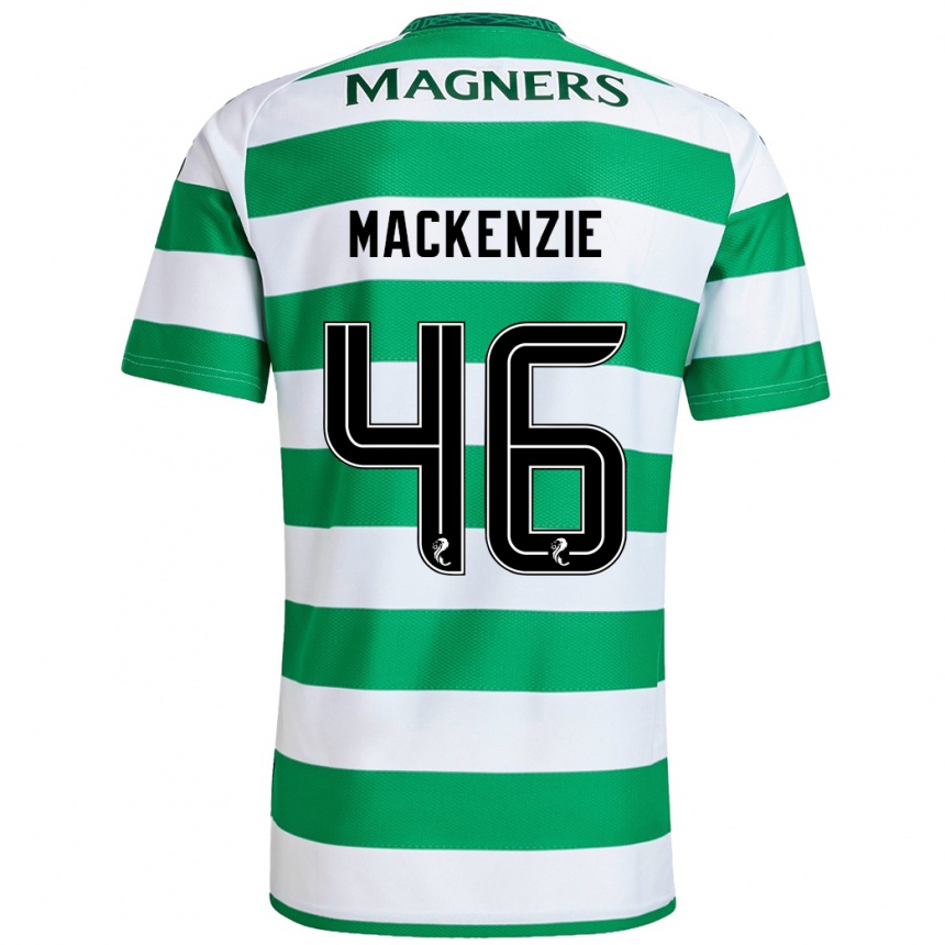 Men Football Magnus Mackenzie #46 Green White Home Jersey 2024/25 T-Shirt Uk