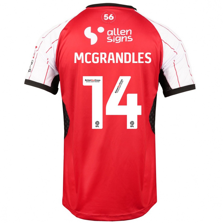 Men Football Conor Mcgrandles #14 White Home Jersey 2024/25 T-Shirt Uk