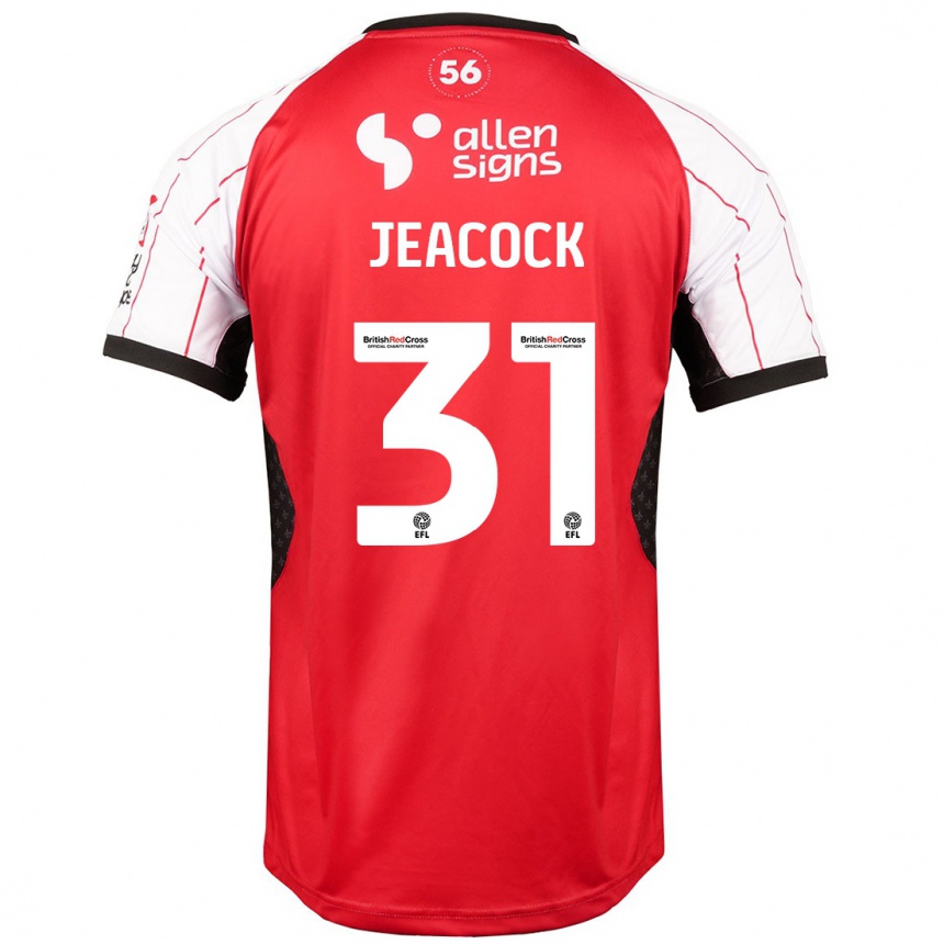 Men Football Zach Jeacock #31 White Home Jersey 2024/25 T-Shirt Uk