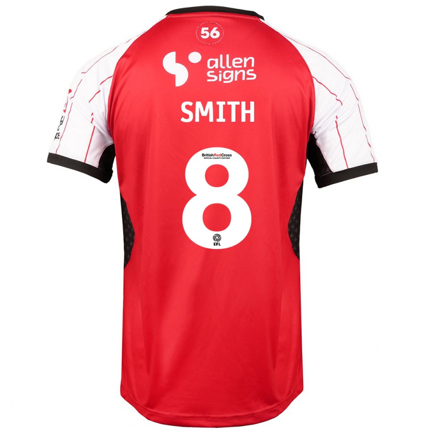 Men Football Alistair Smith #8 White Home Jersey 2024/25 T-Shirt Uk