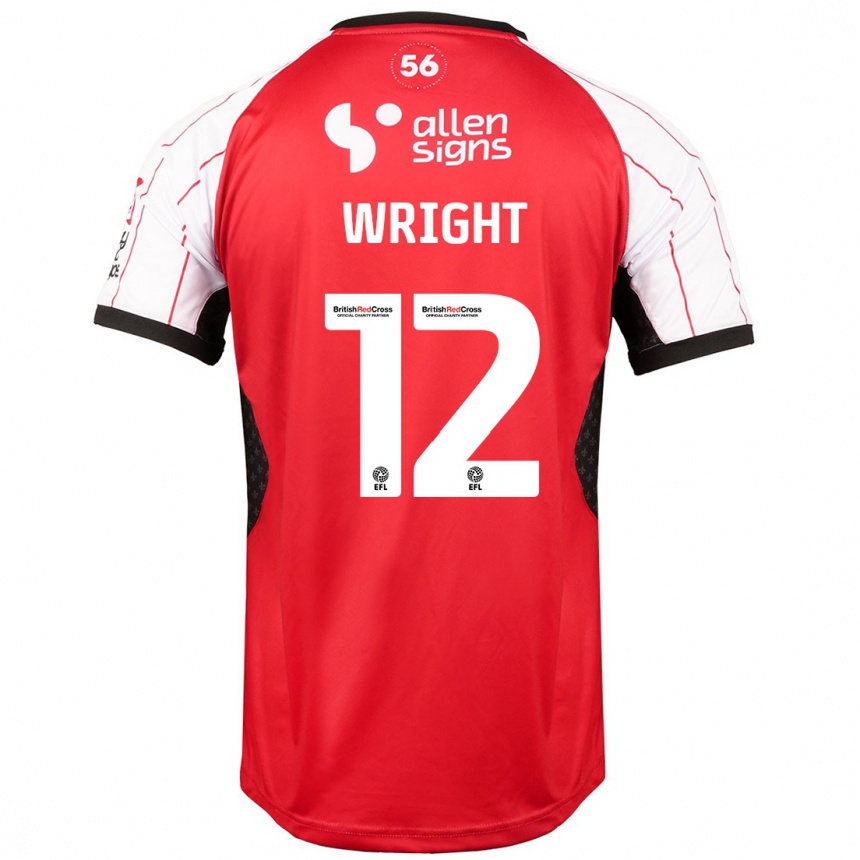 Men Football Jordan Wright #12 White Home Jersey 2024/25 T-Shirt Uk