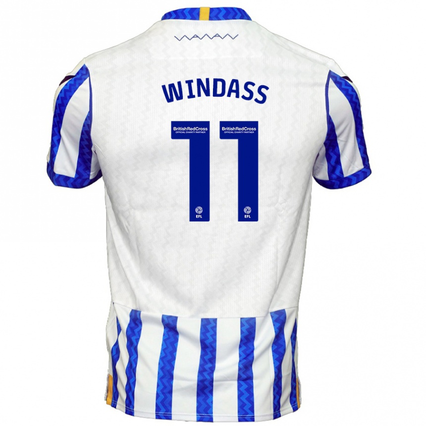 Men Football Josh Windass #11 Blue White Home Jersey 2024/25 T-Shirt Uk