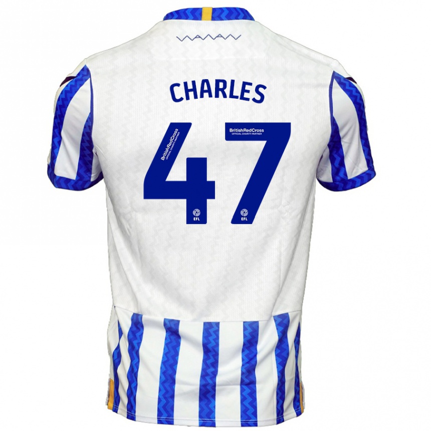 Men Football Pierce Charles #47 Blue White Home Jersey 2024/25 T-Shirt Uk