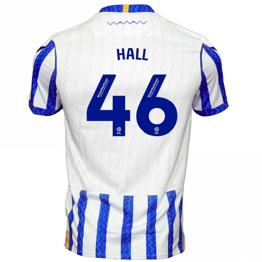 Men Football Jack Hall #46 Blue White Home Jersey 2024/25 T-Shirt Uk