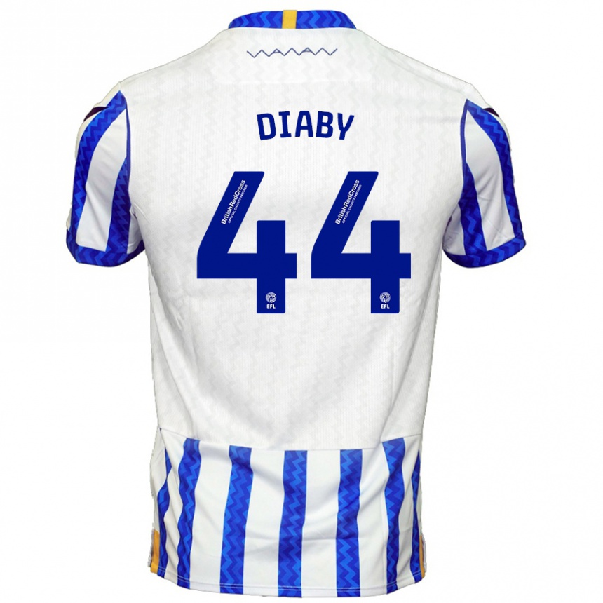 Men Football Momo Diaby #44 Blue White Home Jersey 2024/25 T-Shirt Uk