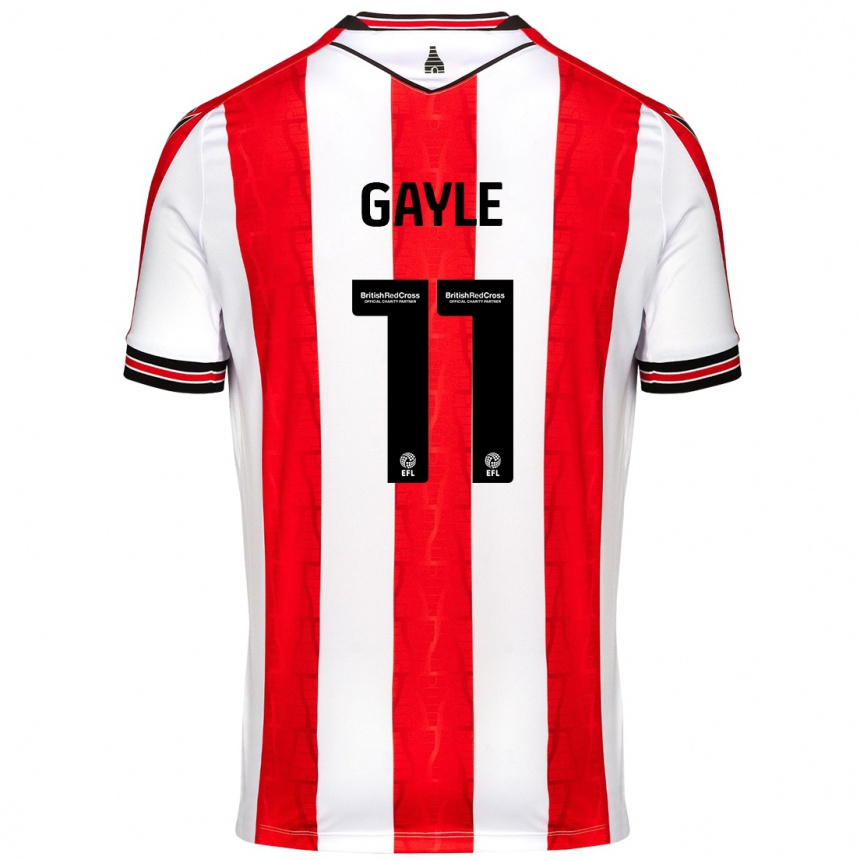 Men Football Dwight Gayle #11 Red White Home Jersey 2024/25 T-Shirt Uk