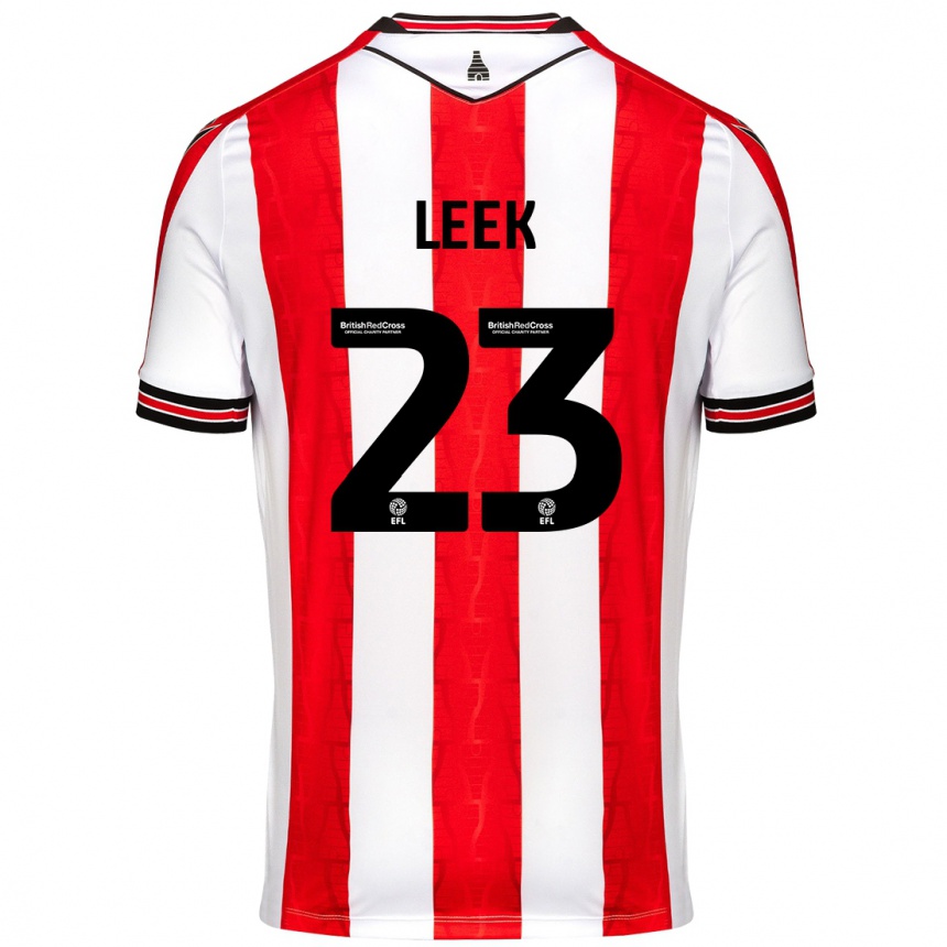 Men Football Ellie Leek #23 Red White Home Jersey 2024/25 T-Shirt Uk