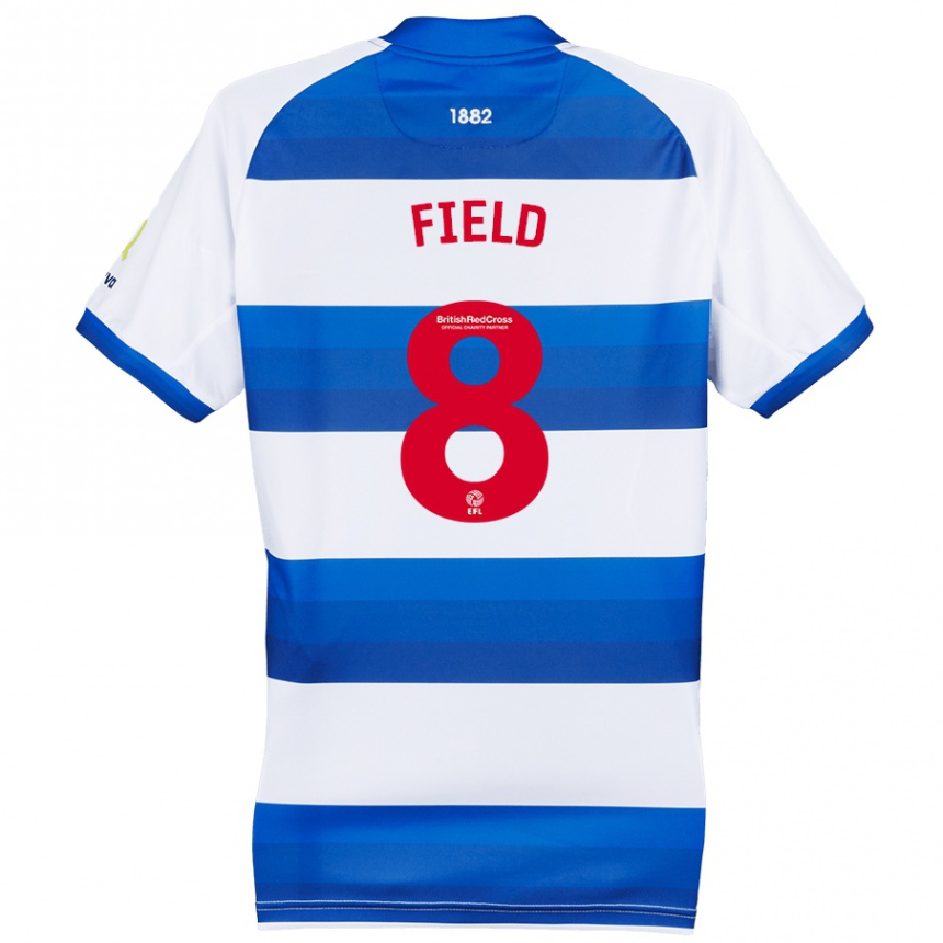 Men Football Sam Field #8 White Blue Home Jersey 2024/25 T-Shirt Uk