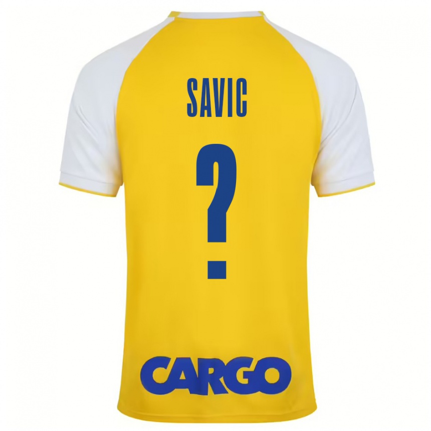 Men Football Rom Savic #0 Yellow White Home Jersey 2024/25 T-Shirt Uk