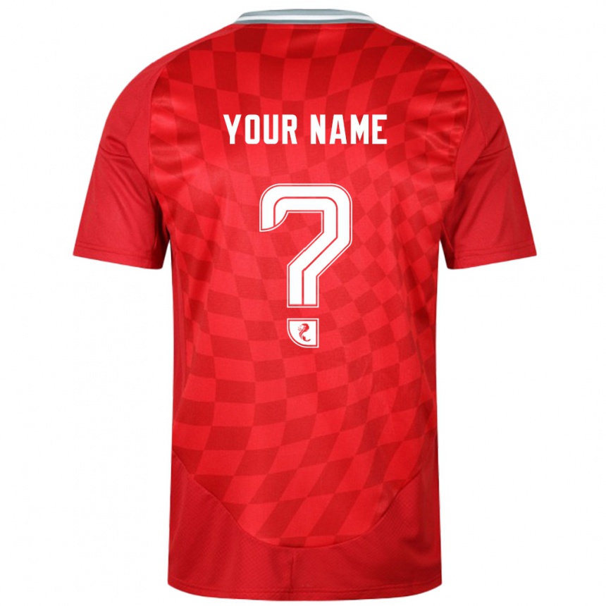 Men Football Your Name #0 Red Home Jersey 2024/25 T-Shirt Uk