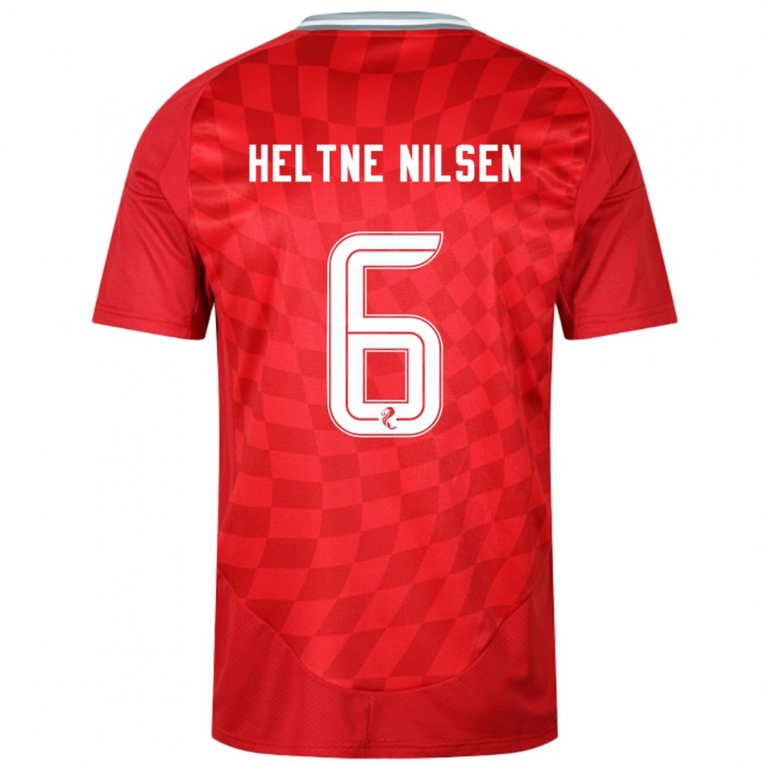 Men Football Sivert Heltne Nilsen #6 Red Home Jersey 2024/25 T-Shirt Uk