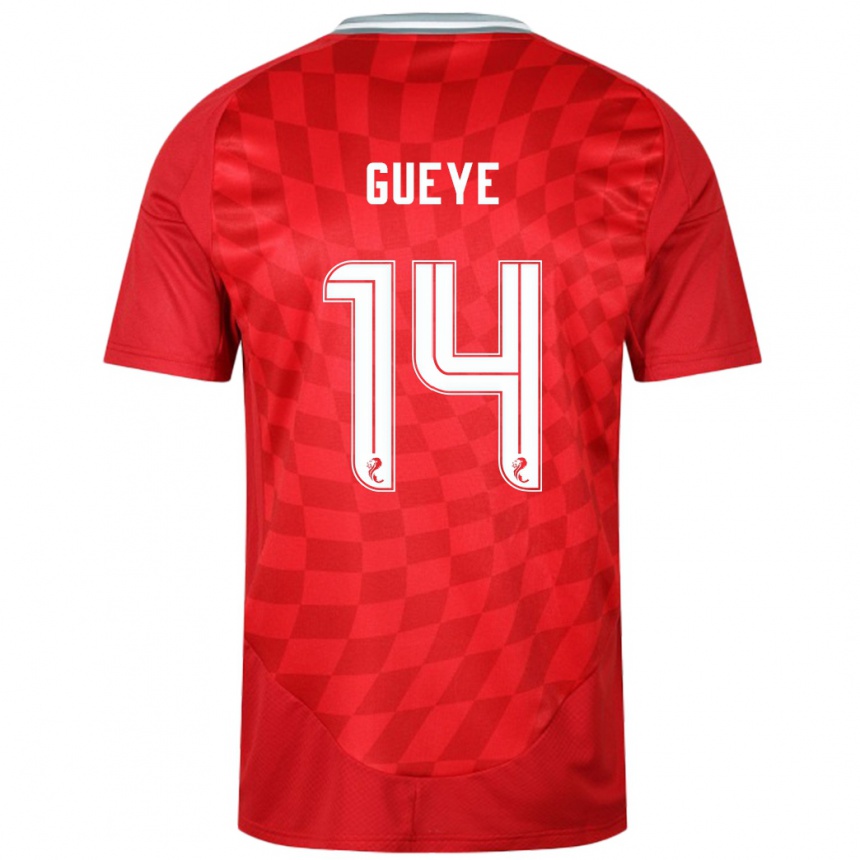 Men Football Pape Habib Gueye #14 Red Home Jersey 2024/25 T-Shirt Uk