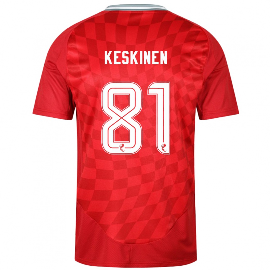 Men Football Topi Keskinen #81 Red Home Jersey 2024/25 T-Shirt Uk