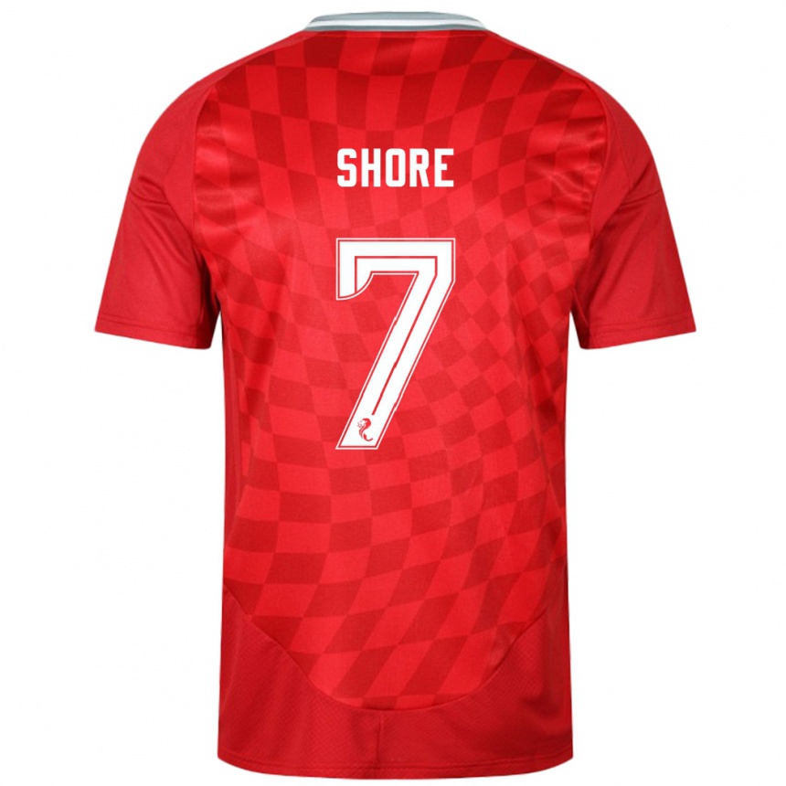 Men Football Eilidh Shore #7 Red Home Jersey 2024/25 T-Shirt Uk