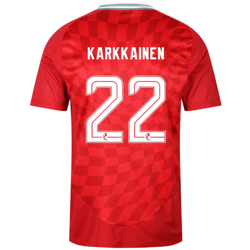 Men Football Elena Kärkkäinen #22 Red Home Jersey 2024/25 T-Shirt Uk