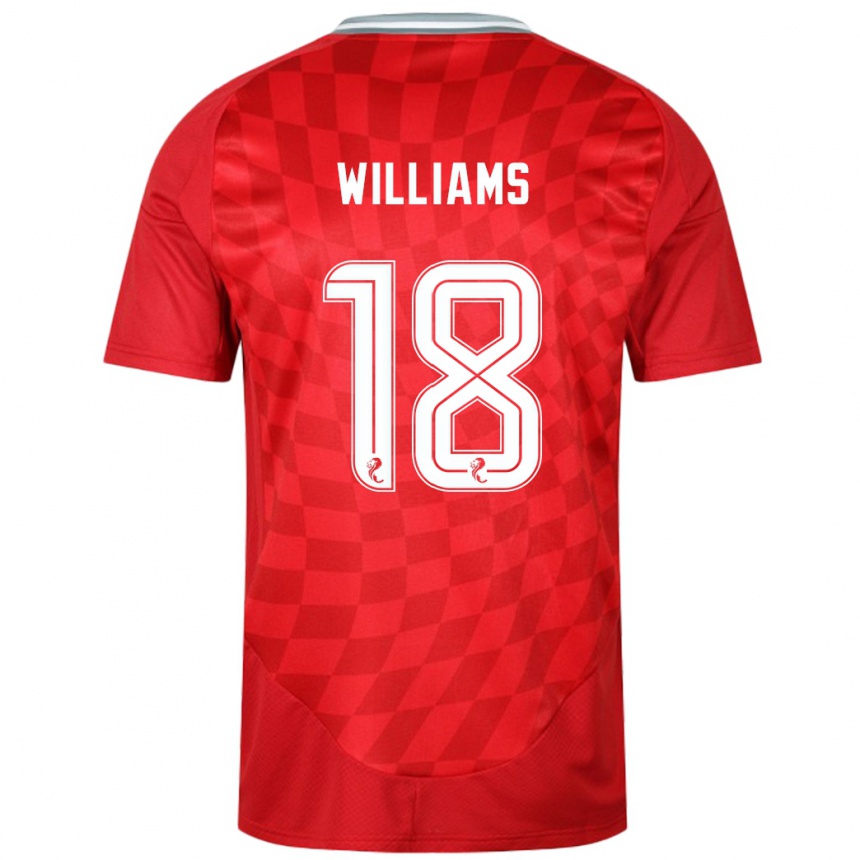 Men Football Rhys Williams #18 Red Home Jersey 2024/25 T-Shirt Uk